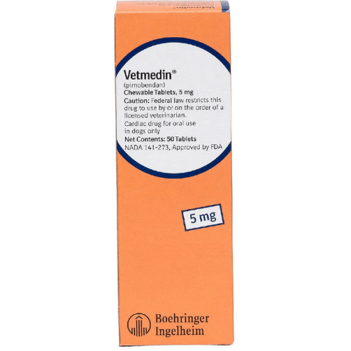 Vetmedin (pimobendan) Chewable Tablets 5 mg, 50 count