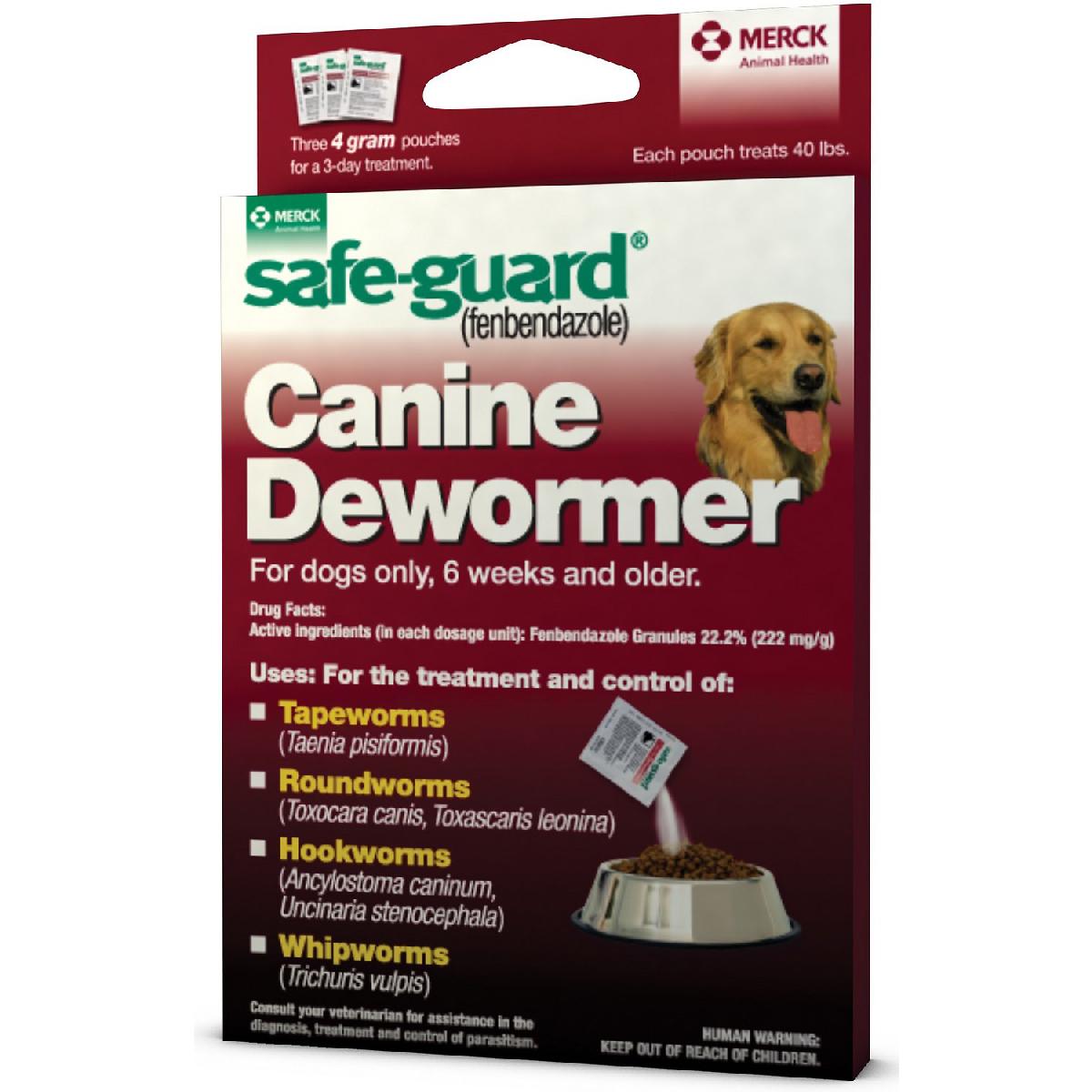 Safe Guard Canine Dewormer (fenbendazole), 3 pack, 4 g packets