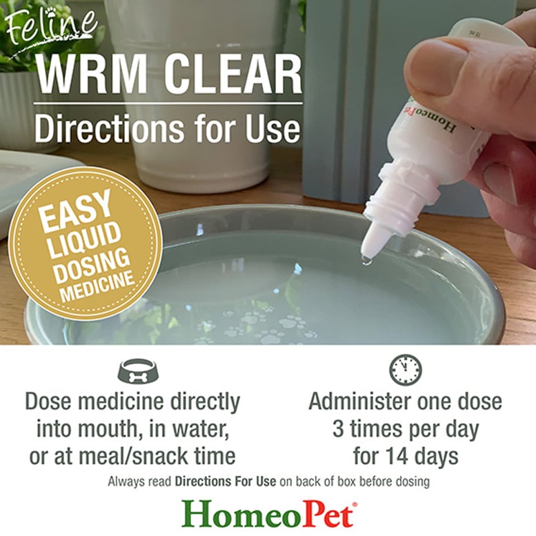 HomeoPet Feline WRM Clear, 15 mL