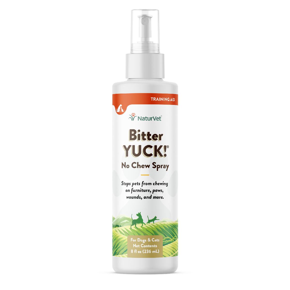 NaturVet Bitter Yuck! No Chew Spray for Cats and Dogs, 8 oz