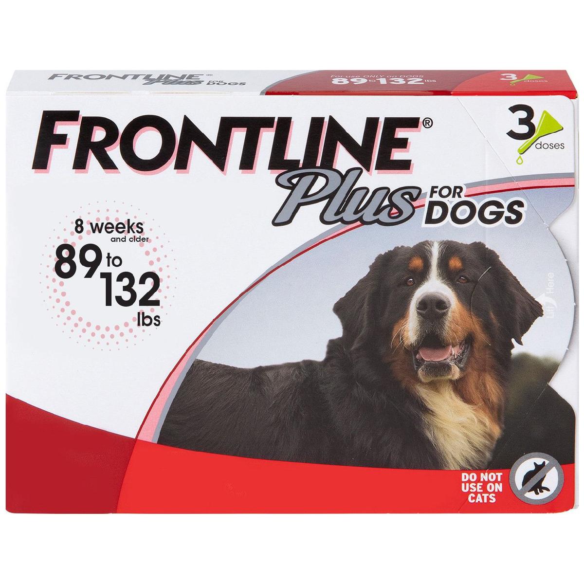 Frontline Plus for Dogs, 89 132 pounds, 3 doses
