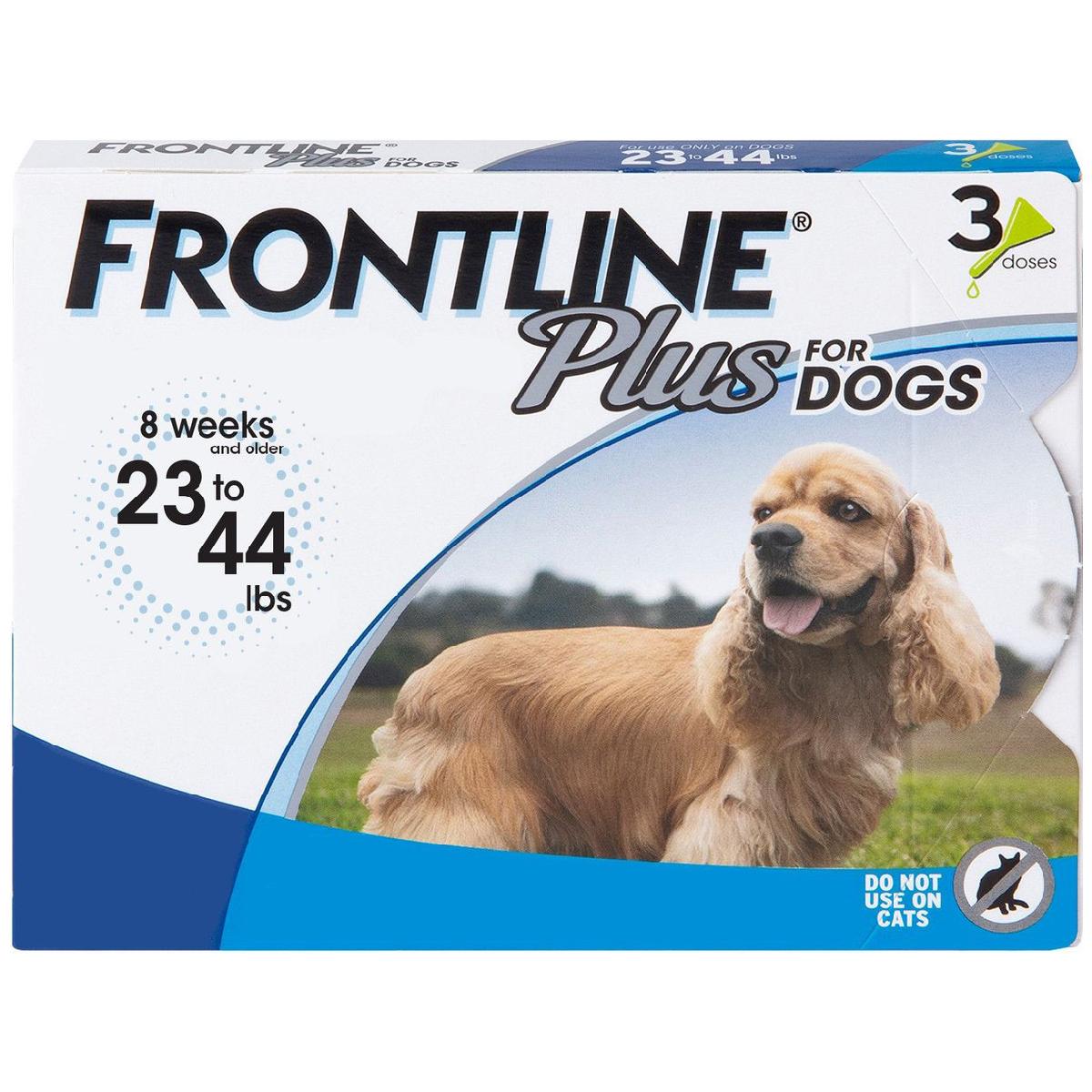 Frontline Plus for Dogs, 23 44 pounds, 3 doses