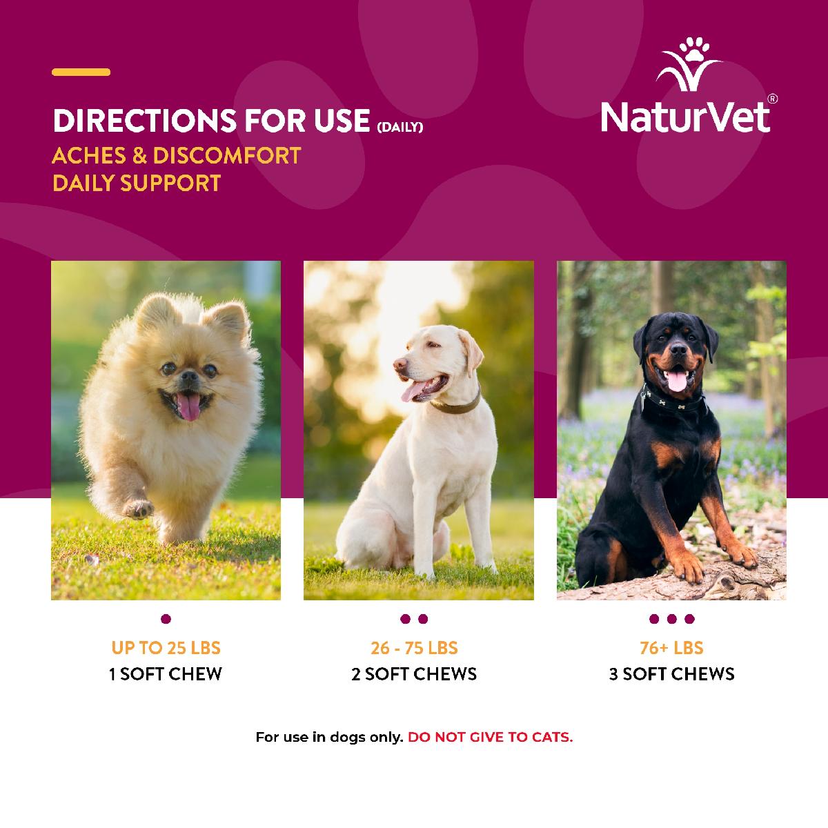 NaturVet Aches & Discomfort Soft Chew Bag 30 ct