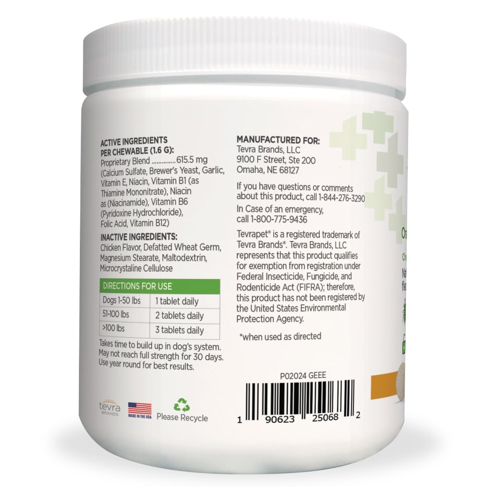 Vetality Naturals Oral Flea & Tick Chews for Dogs 120 ct