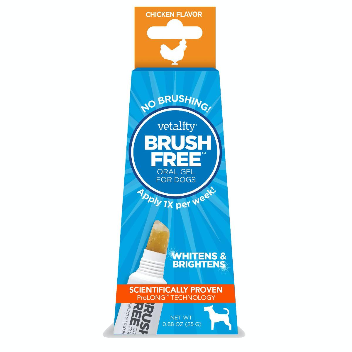 Vetality Brush Free Oral Gel for Dogs 0.88 Fl Oz