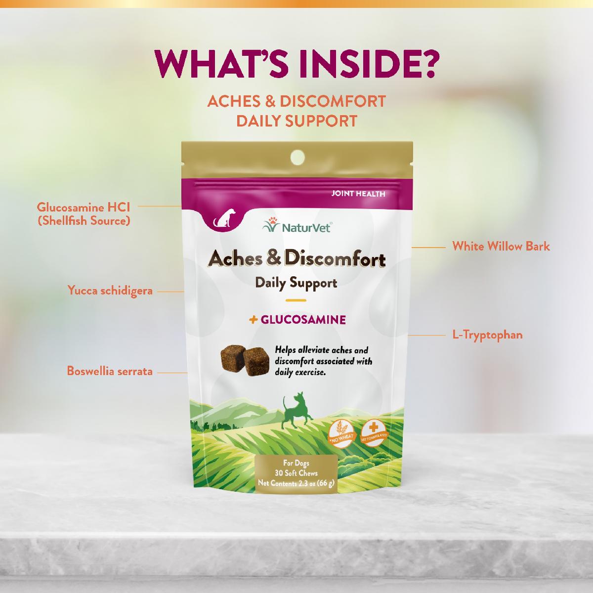 NaturVet Aches & Discomfort Soft Chew Bag 30 ct