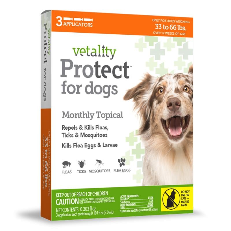 Vetality Protect for Dogs 33 66 lbs, 3 doses