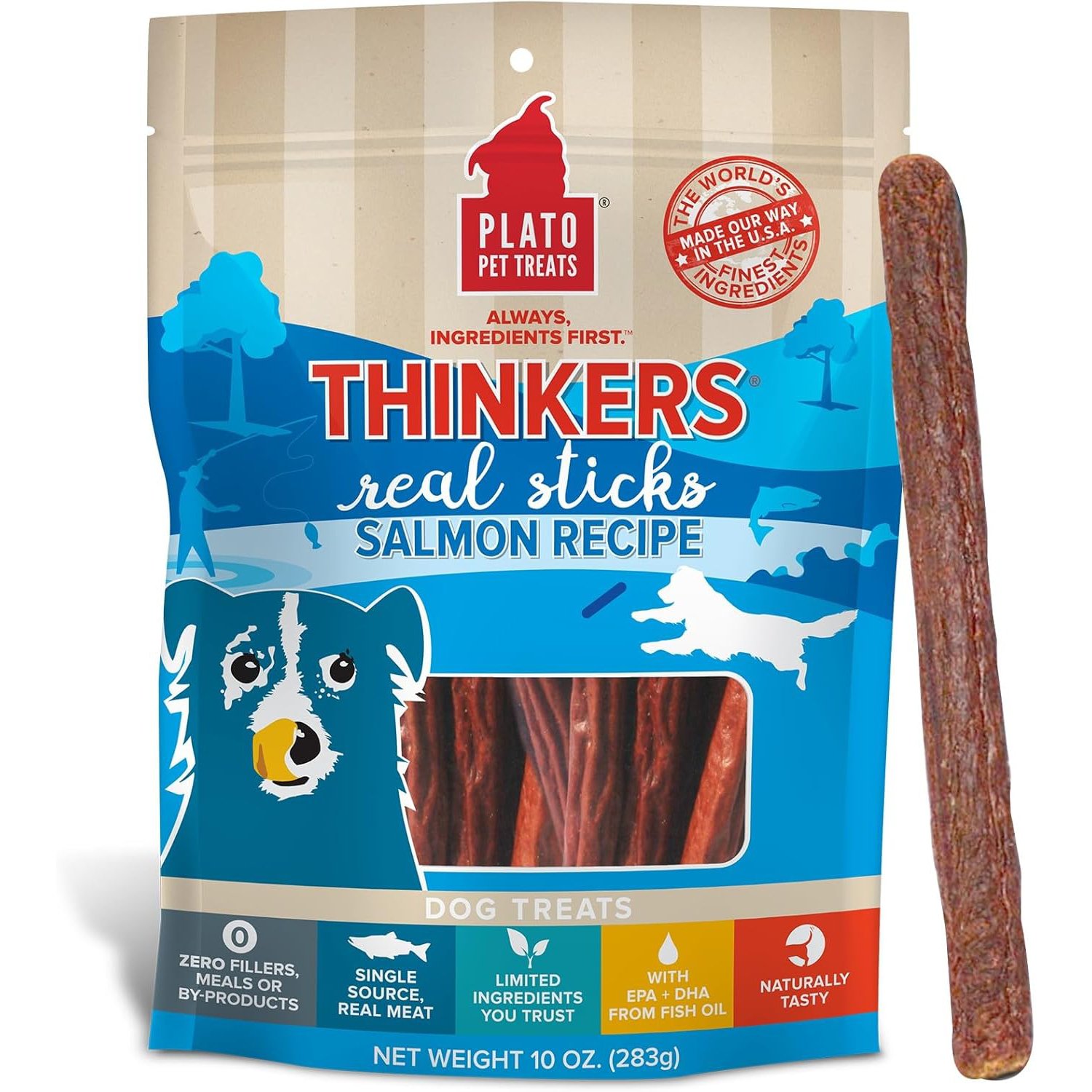 Thinkers Salmon Dog Treat. Click to expand image