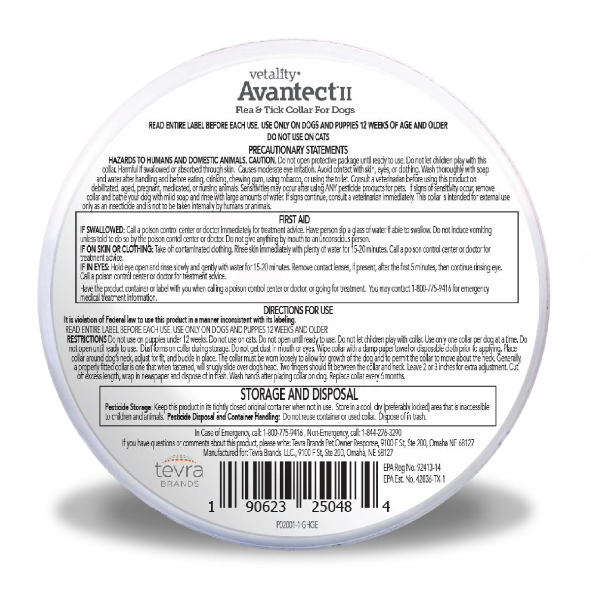 Vetality-Avantect-ii-flea-tick-collar-back