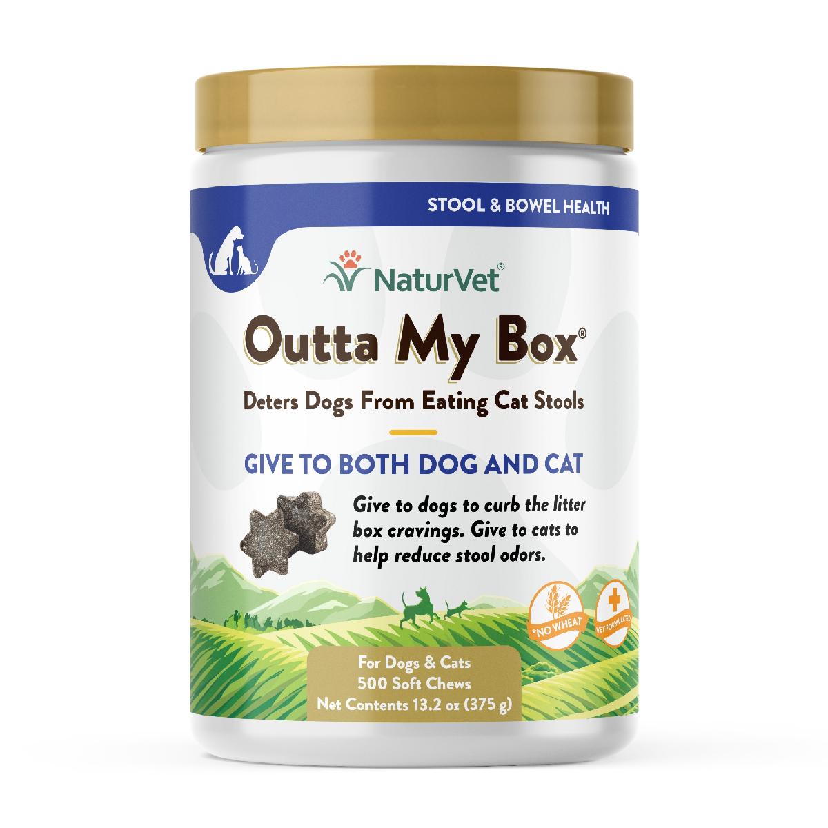 NaturVet Outta My Box Stool Deterrant for Dogs and Cats 500 chews