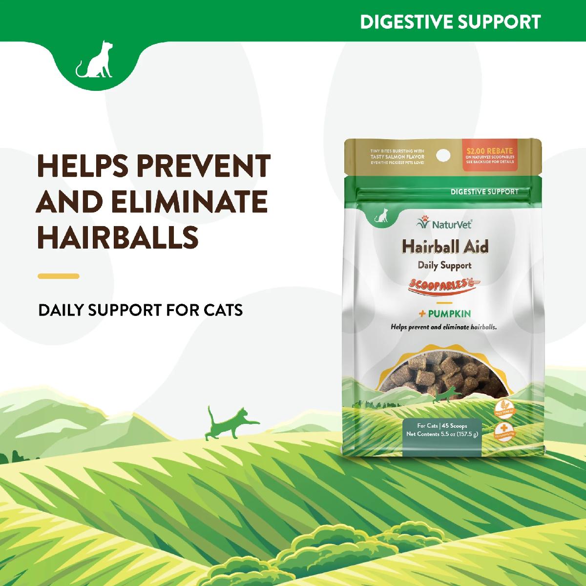 NaturVet Scoopables Hairball Aid Daily Support For Cats, 5.5 oz