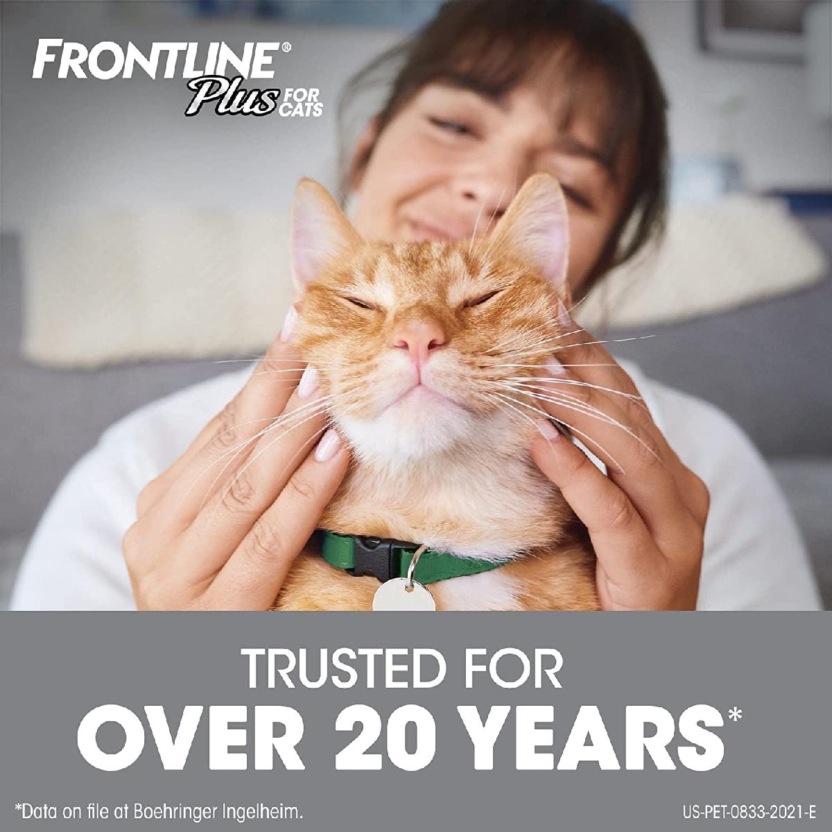 Frontline Plus for Cat & Kitten, Flea & Tick Treatment, 3 doses