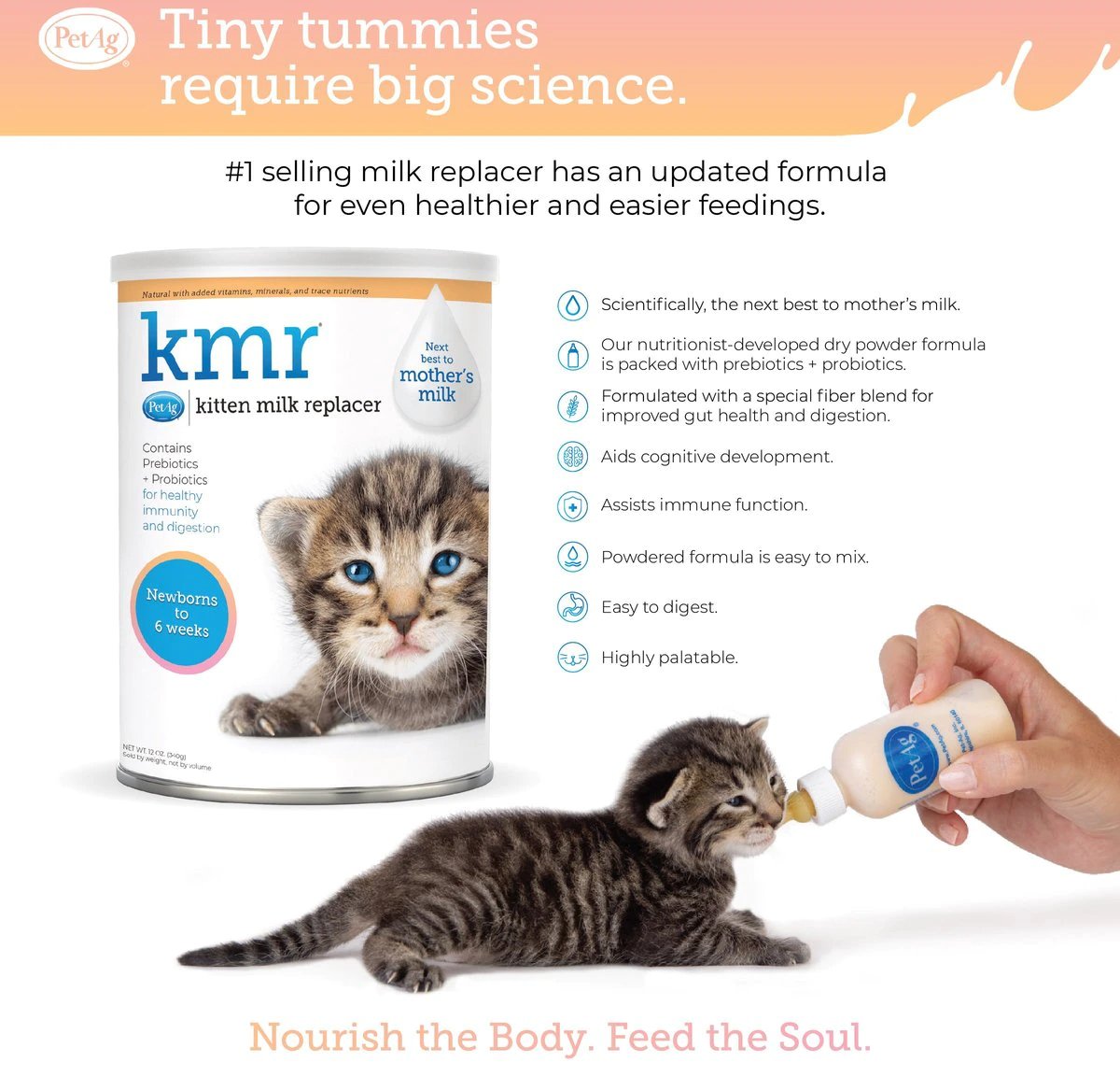 KMR Kitten Milk Replacer Powder   12 oz can