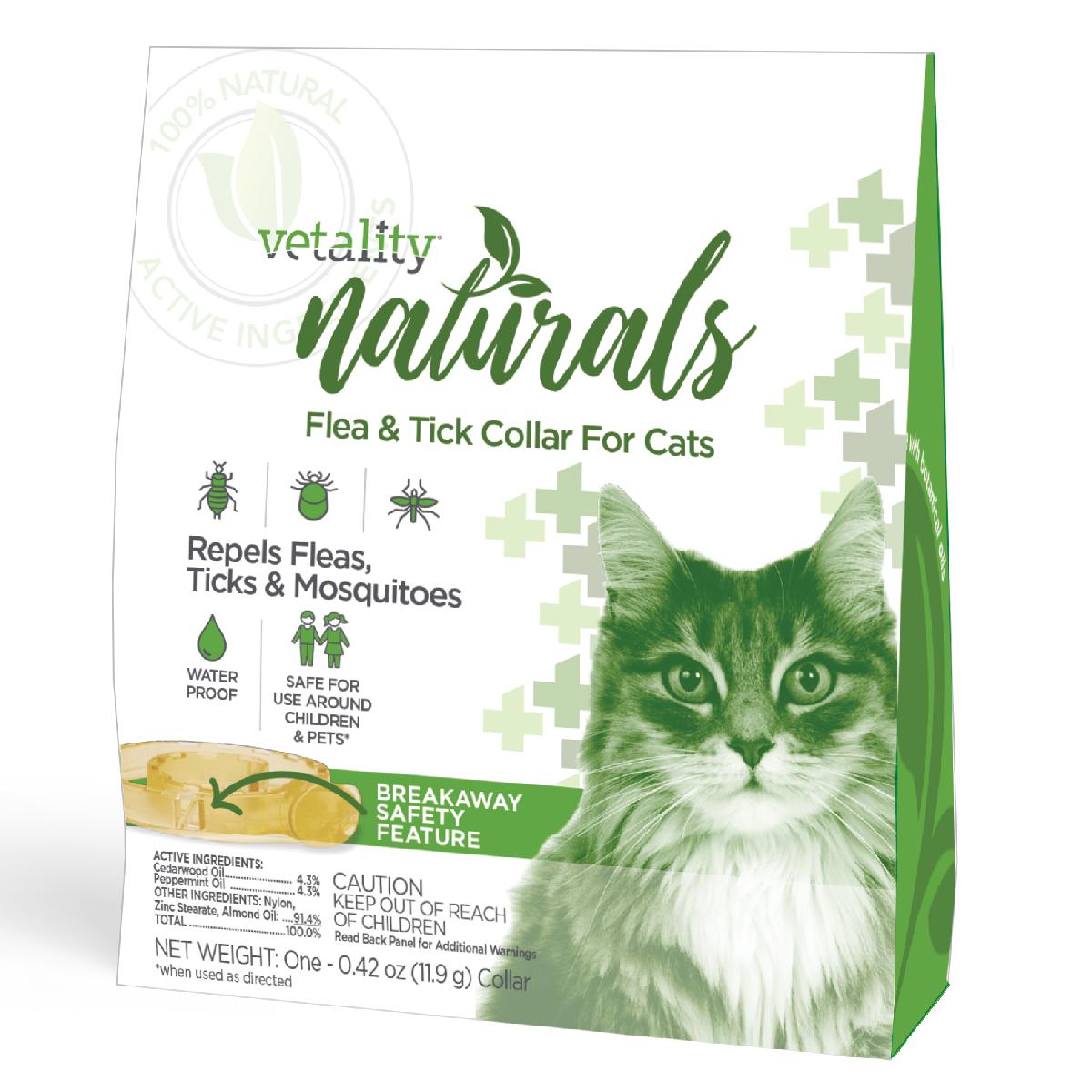 Vetality Naturals Flea & Tick Collar for Cats, 4 months, 1 count