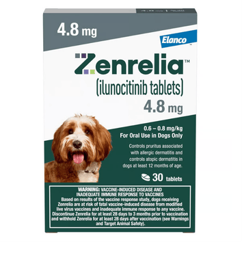 Zenrelia (ilunocitinib tablets) for Dogs, 4.8mg, 30 Count