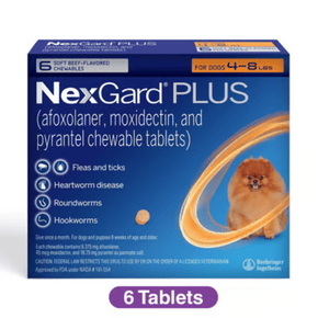 NexGard Plus for Dogs 4-8 lbs, 6 Chewables