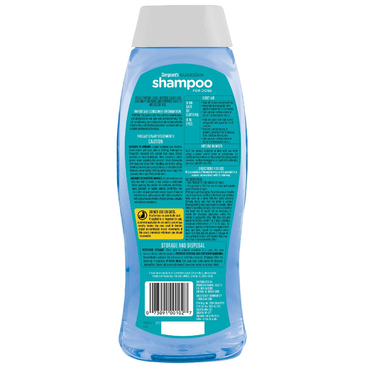 Sergeants-guardian-shampoo-dog-flea-tick-back-cotton