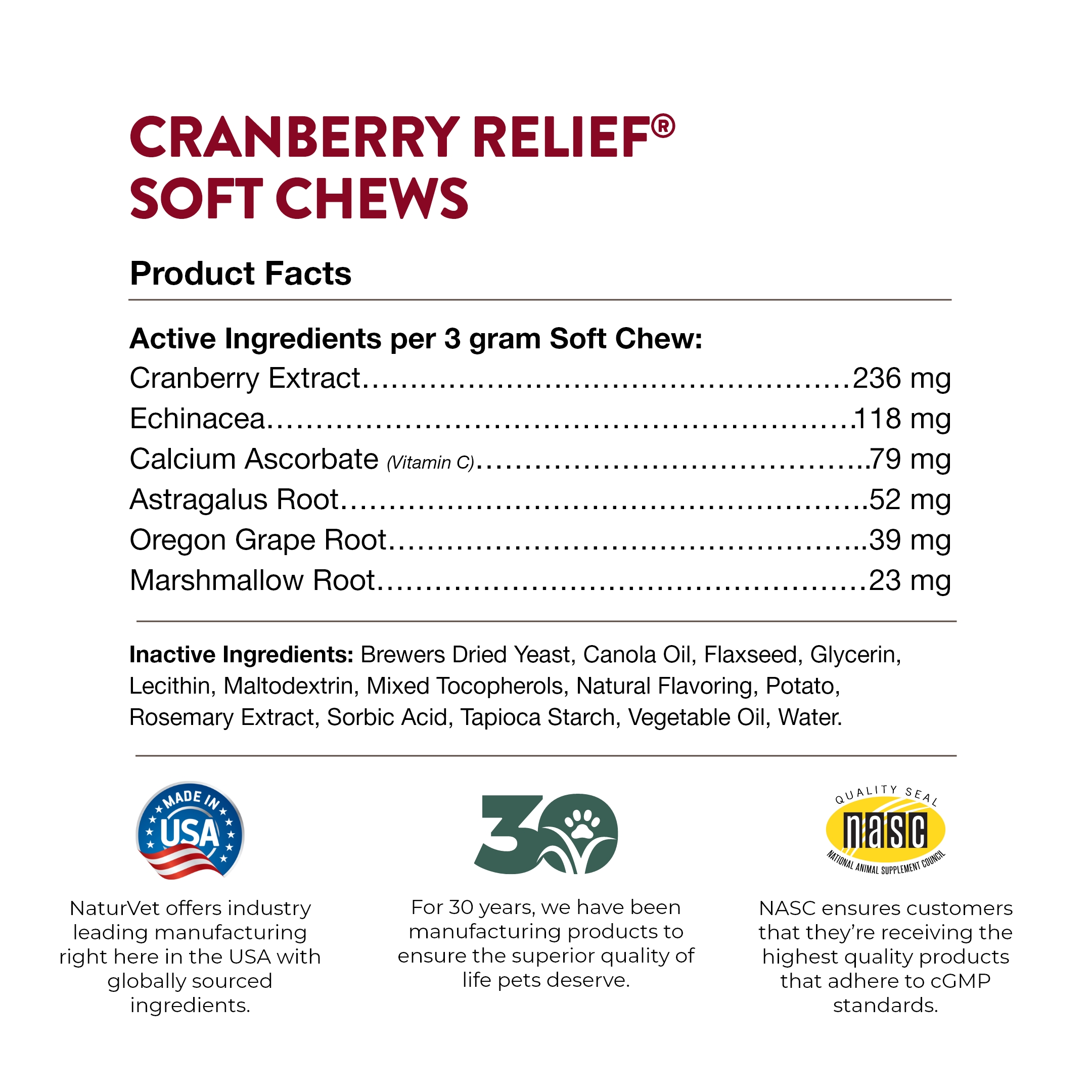 Cranberry Relief SC 60ct Cup