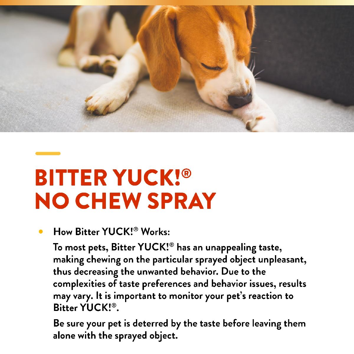 NaturVet Bitter Yuck! No Chew Spray for Cats and Dogs, 8 oz