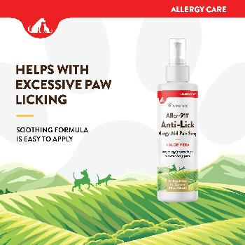 NaturVet Aller 911 Anti Lick Paw Spray for Dogs & Cats, 8oz