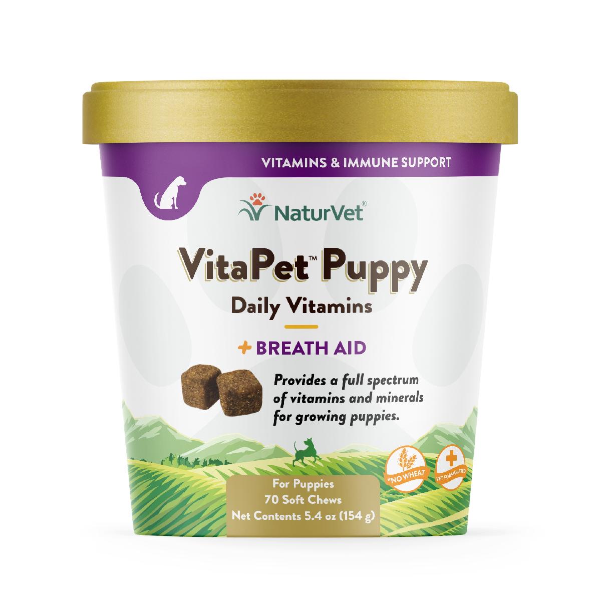 NaturVet VitaPet Puppy Plus Breath Aid Soft Chews 70 ct