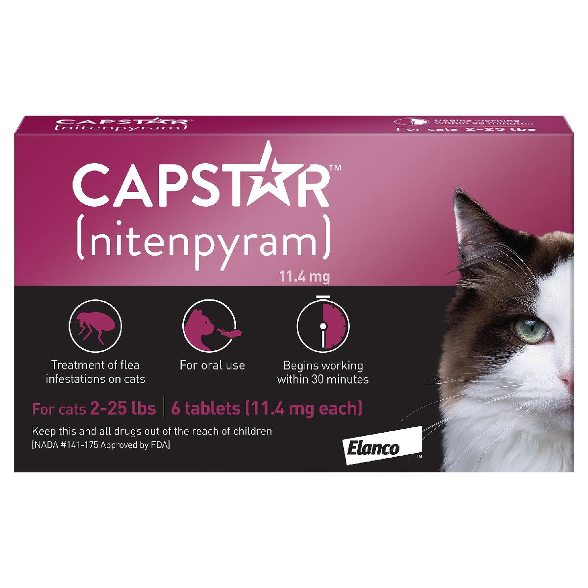 Capstar for Cats, 2 25 lbs, 6 tablets