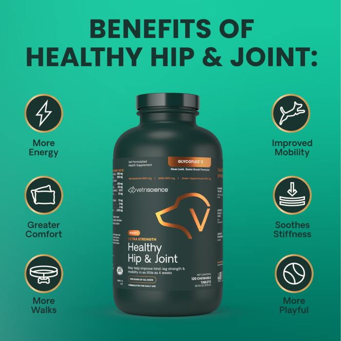 Extra Strength Healthy Hip & Joint Chewable Tablets for Dogs