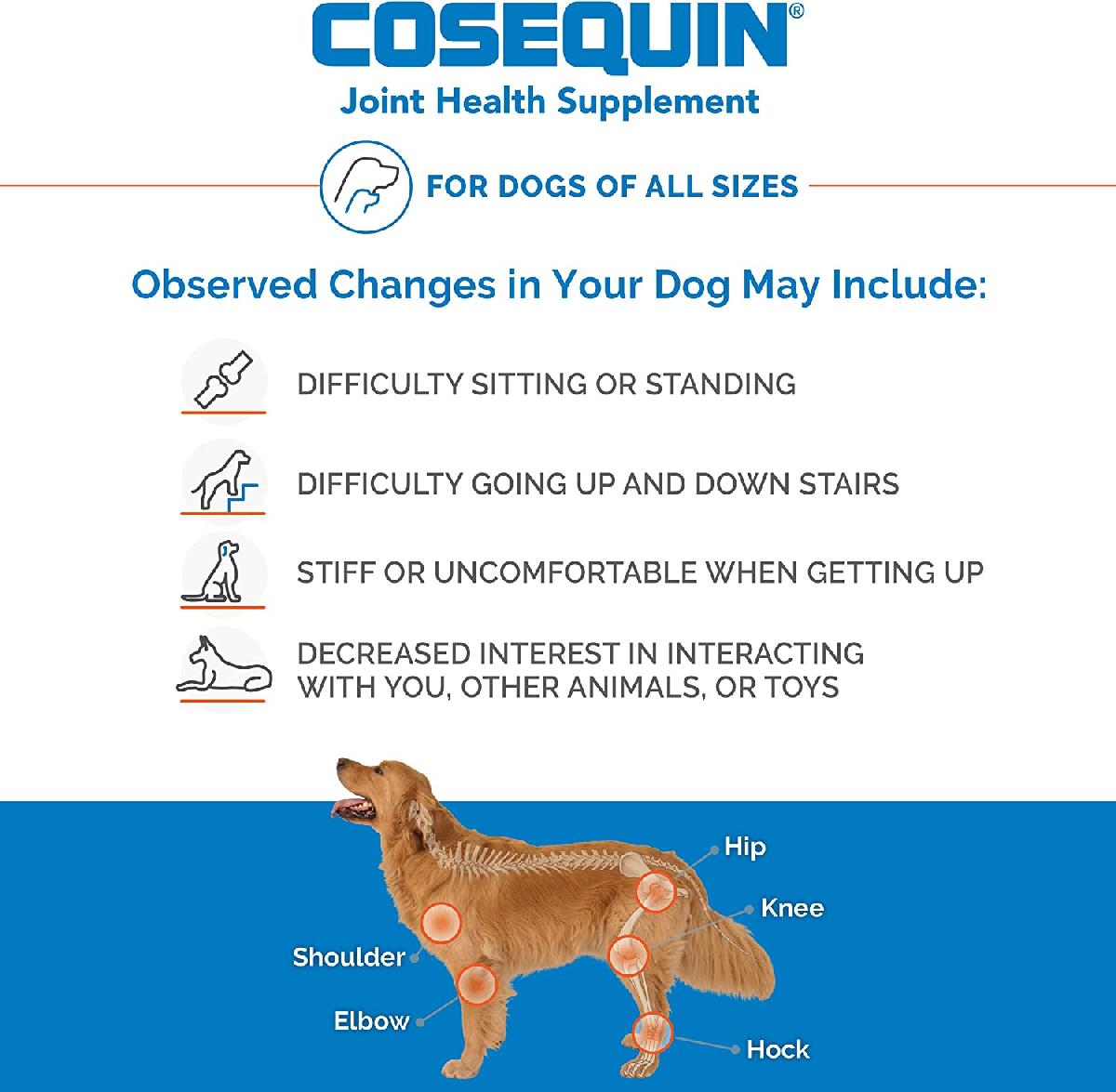 Nutramax Cosequin DS Joint Health Supplement for Dogs   With Glucosamine and Chondroitin, 132 Chewable Tablets
