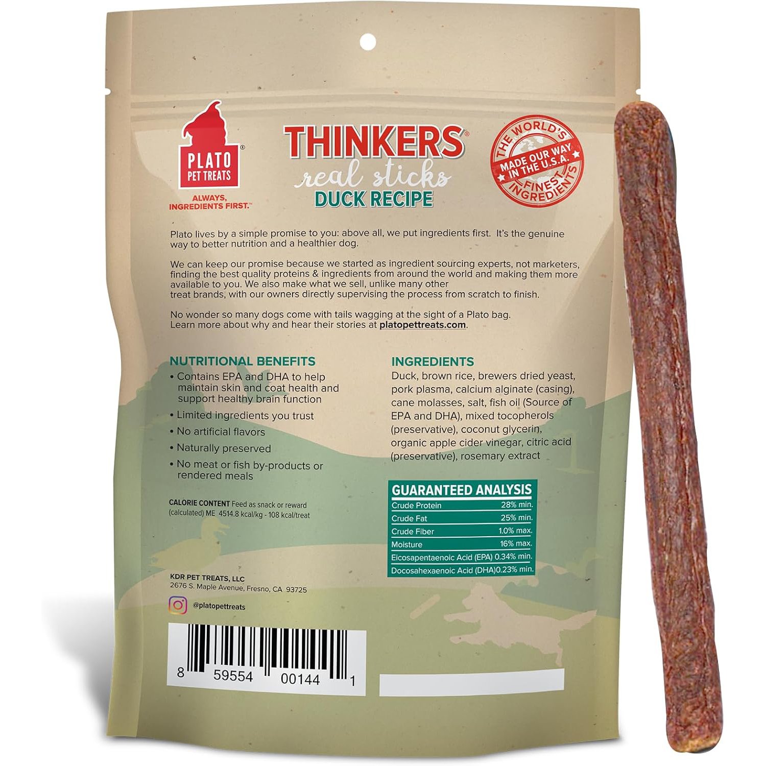 Thinkers Duck Dog Treat