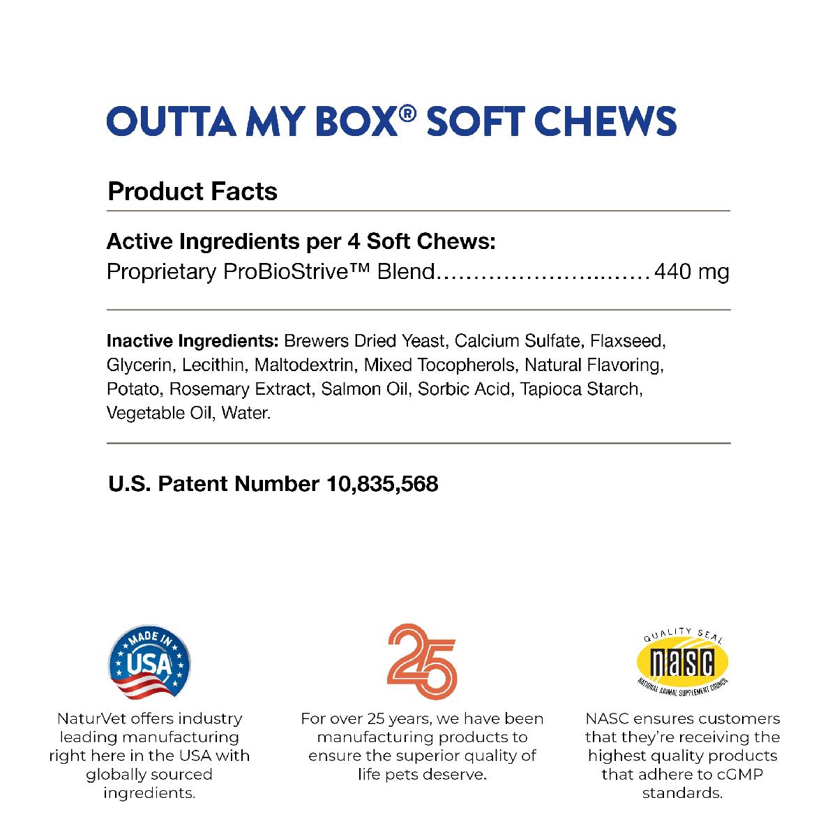 NaturVet Outta My Box Stool Deterrant for Dogs and Cats 500 chews