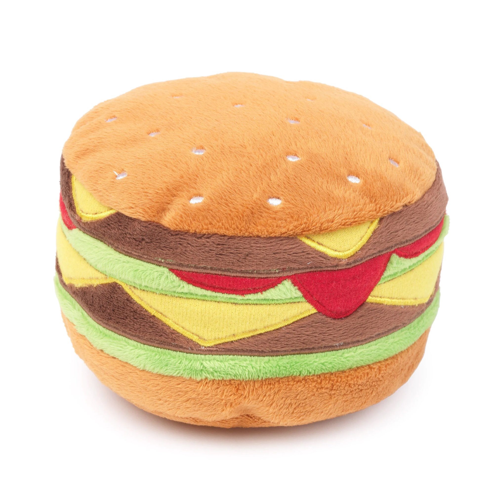 Hamburger Plush Dog Toy