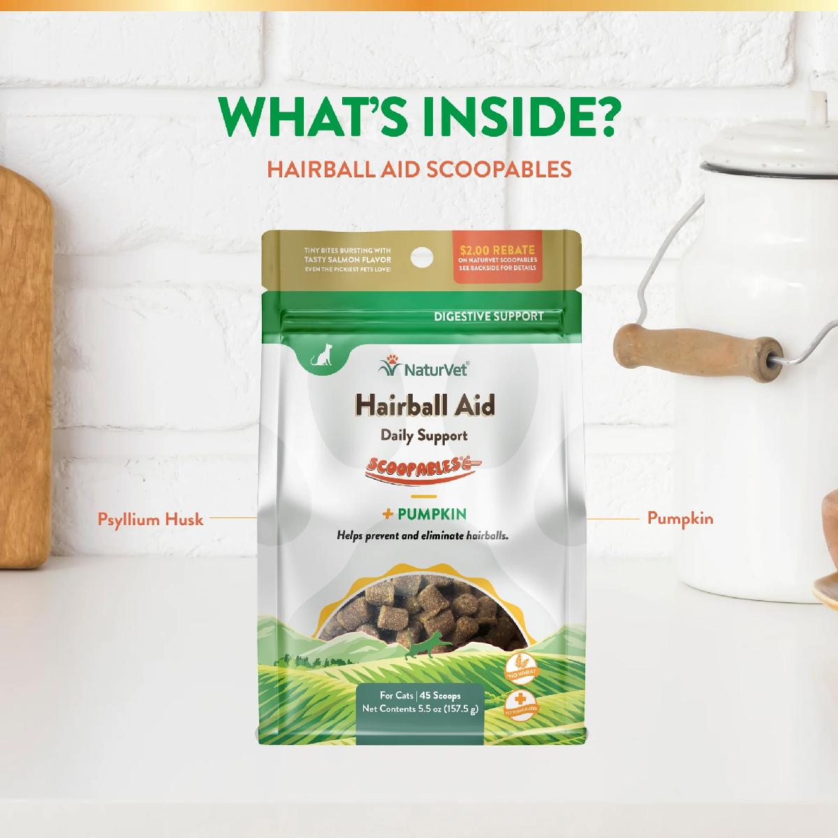 NaturVet Scoopables Hairball Aid Daily Support For Cats, 5.5 oz