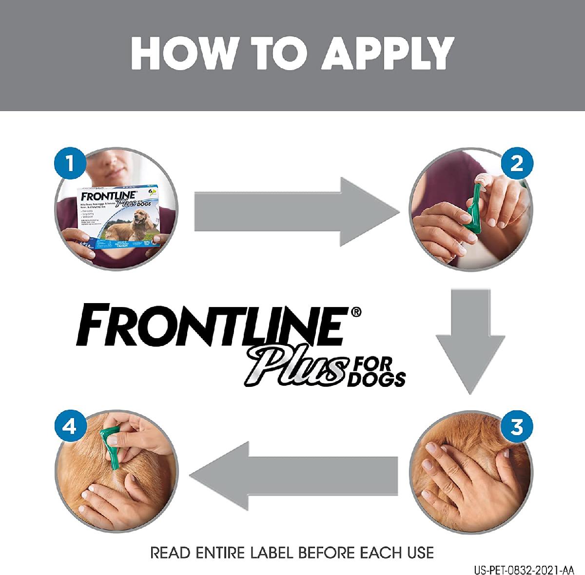 Frontline Plus for Dogs, 23 44 pounds, 3 doses