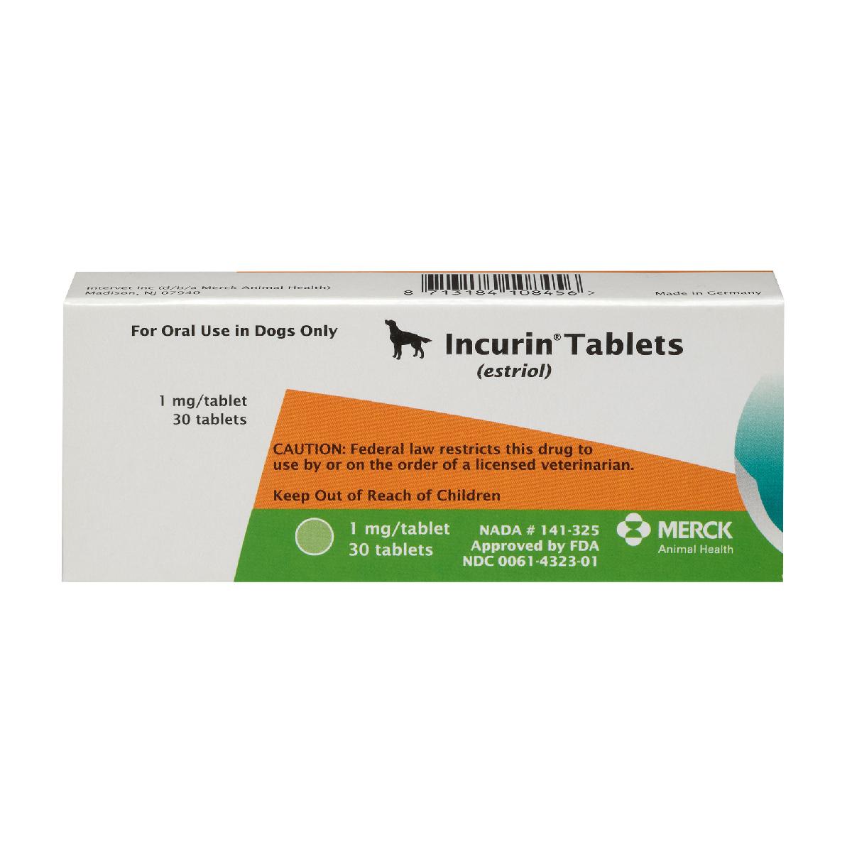 Incurin (Estriol) Tablets for Dogs 1 mg, 30 count