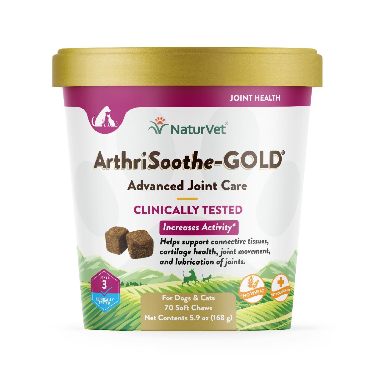NaturVet ArthriSoothe GOLD Advanced Care Soft Chews 70 count