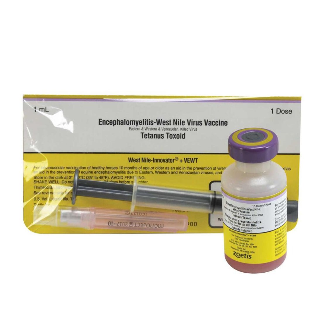 West Nile Innovator + VEWT, 5 way vaccine, single dose syringe