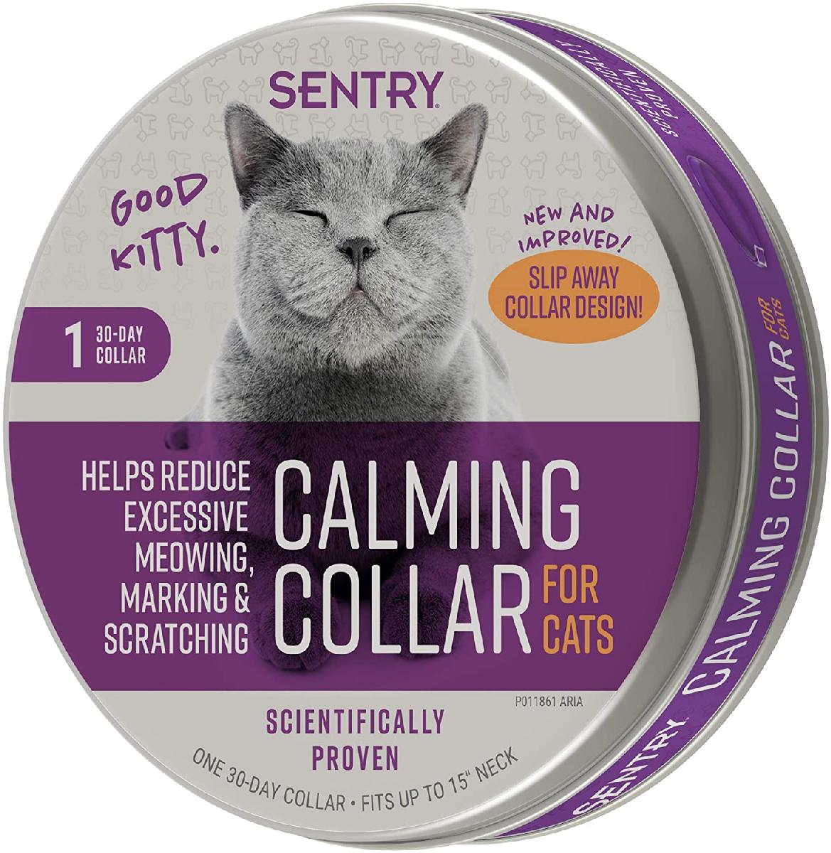 Sentry Calming Collar for Cats   Up to 15 inch neck
