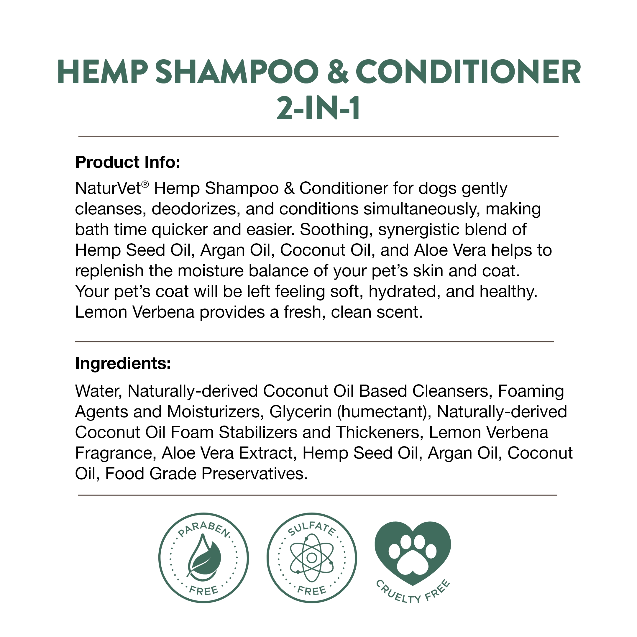 Hemp Shampoo Conditioner 2-In-1 16 fl oz NV