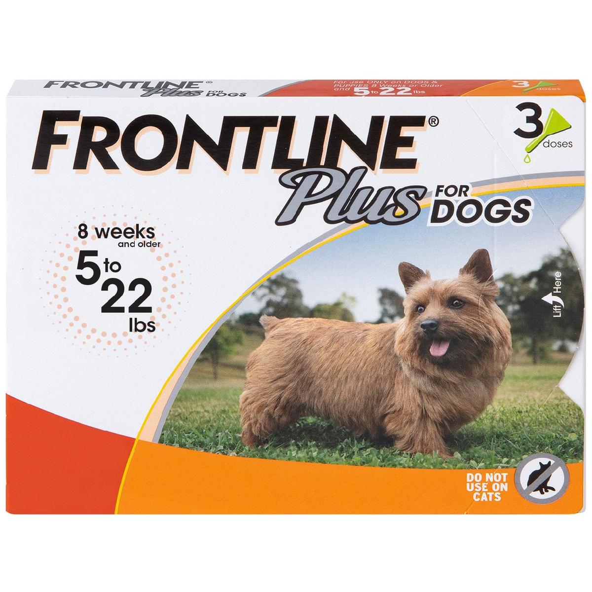 Frontline Plus for Dogs, 5 22 pounds, 3 doses