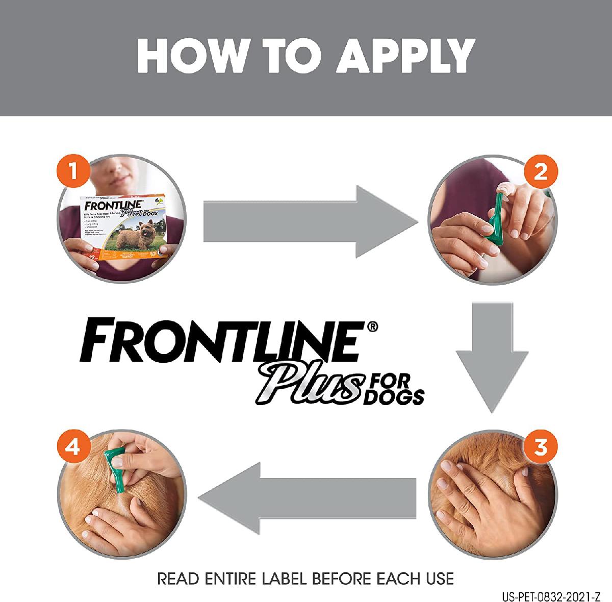 Frontline Plus for Dogs, 5 22 pounds, 3 doses