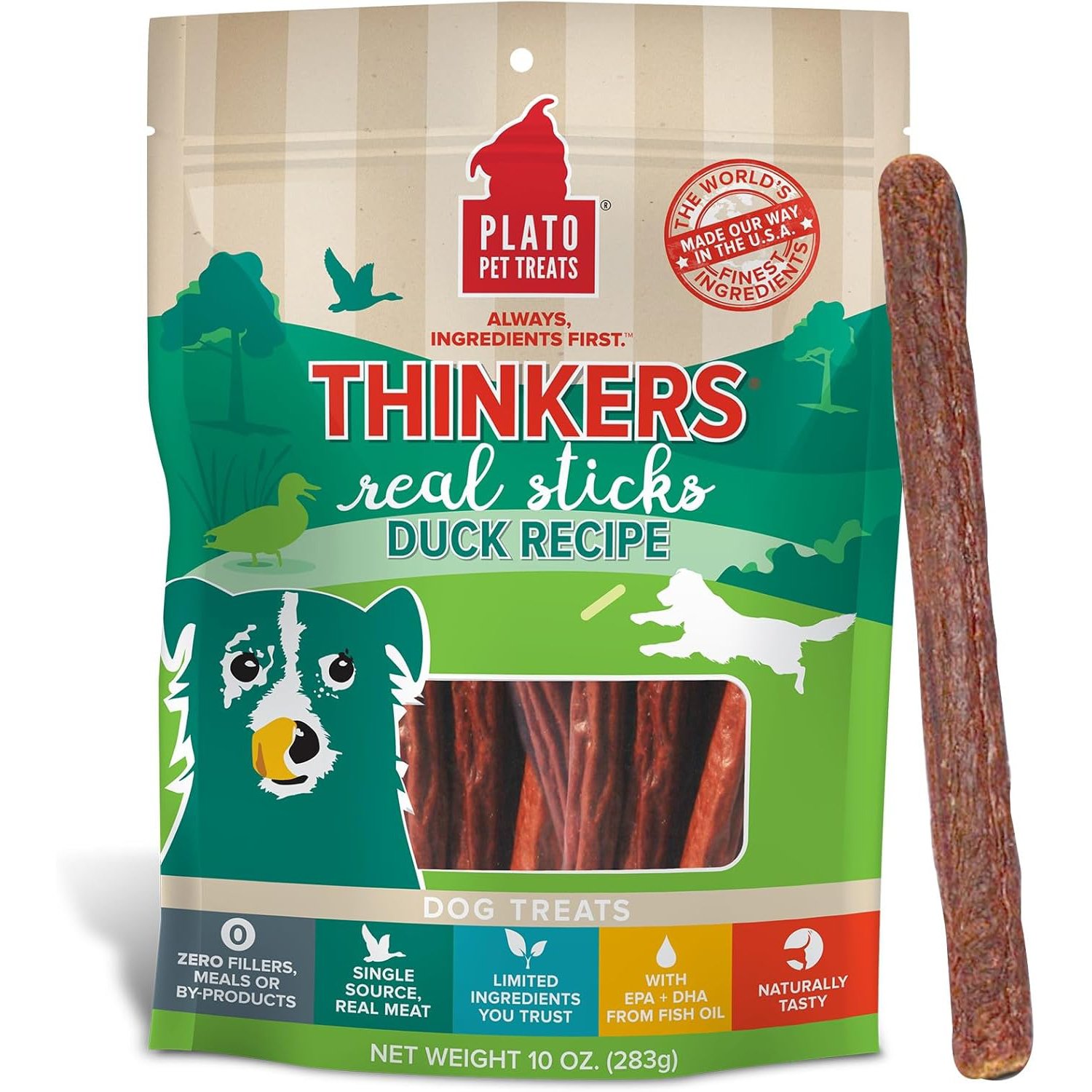 Thinkers Duck Dog Treat. Click to expand image