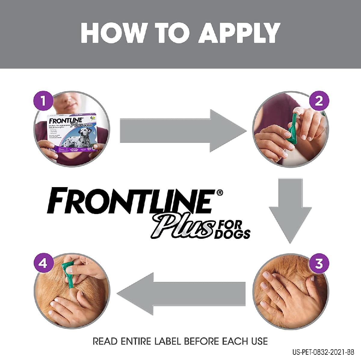 Frontline Plus for Dogs, 45 88 pounds, 3 doses