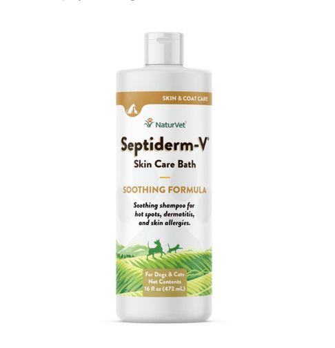NaturVet Septiderm-V Bath for Dogs and Cats, 16 oz
