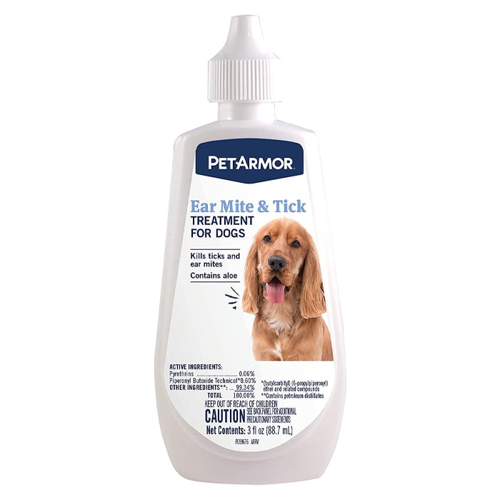 PetArmor Ear Mite & Tick Treatment for Dogs 3 fl oz