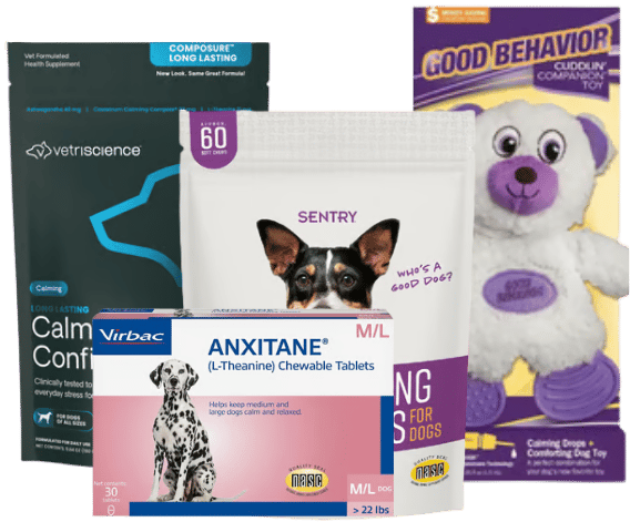 Calming dog treats and medicines