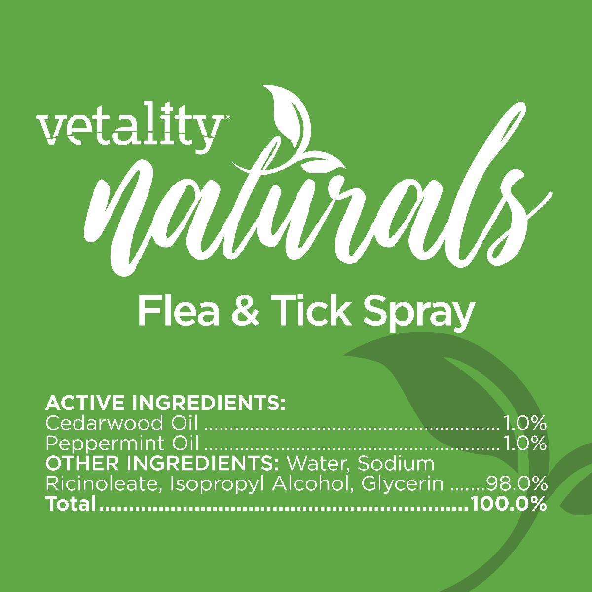 Vetality Naturals Flea & Tick Spray for Dogs 8 fl oz