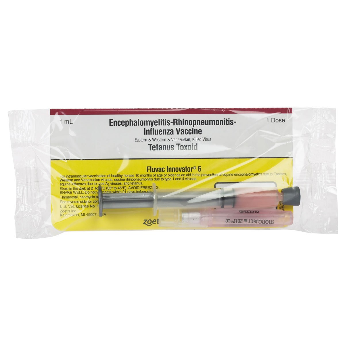 Fluvac Innovator 6, 6 way vaccine, single dose syringe, 1 mL