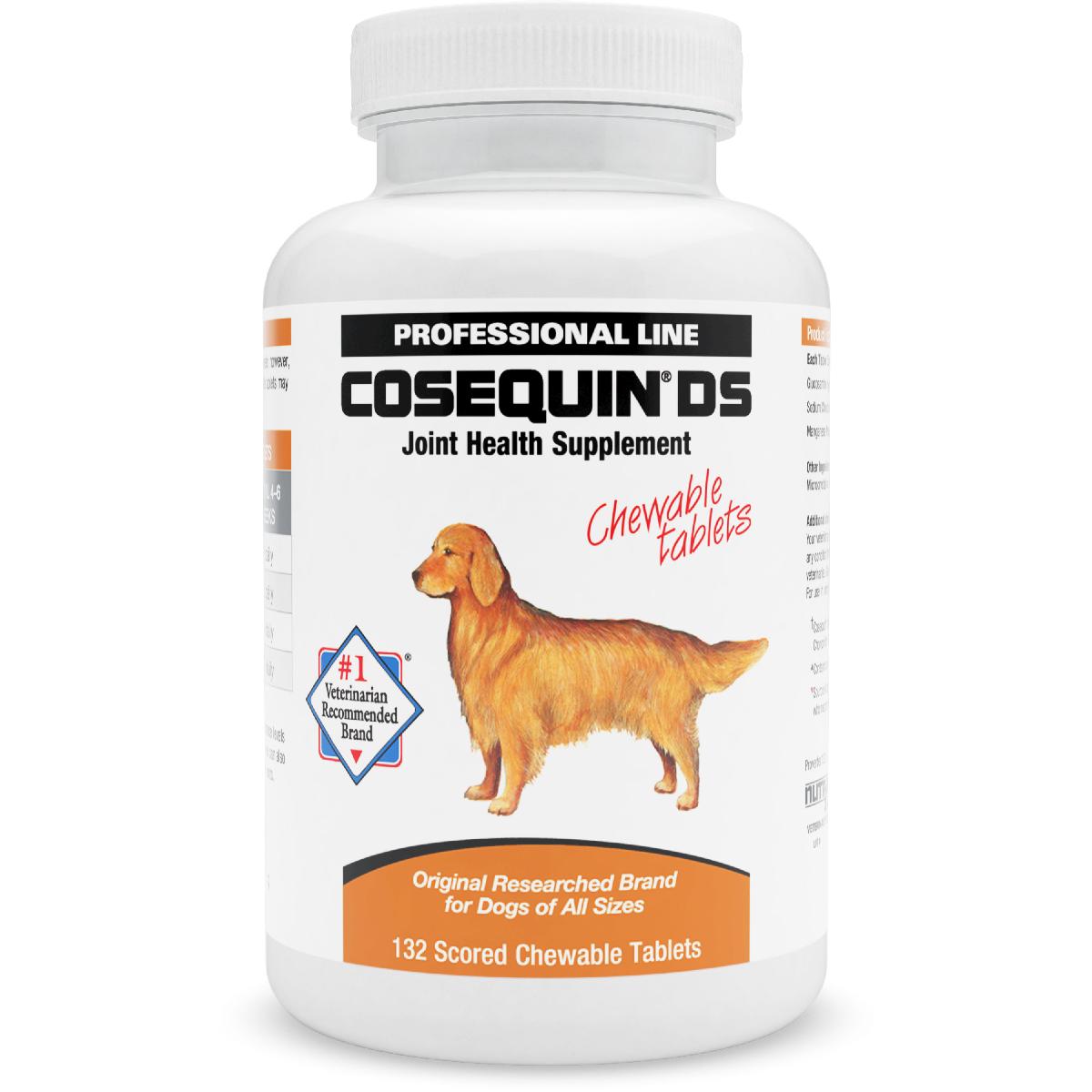 Nutramax Cosequin DS Joint Health Supplement for Dogs   With Glucosamine and Chondroitin, 132 Chewable Tablets