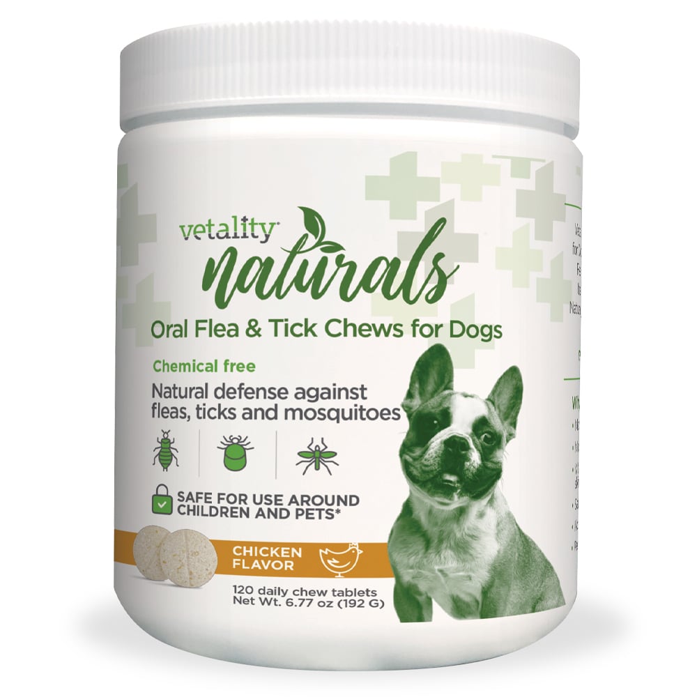 Vetality Naturals Oral Flea & Tick Chews for Dogs 120 ct