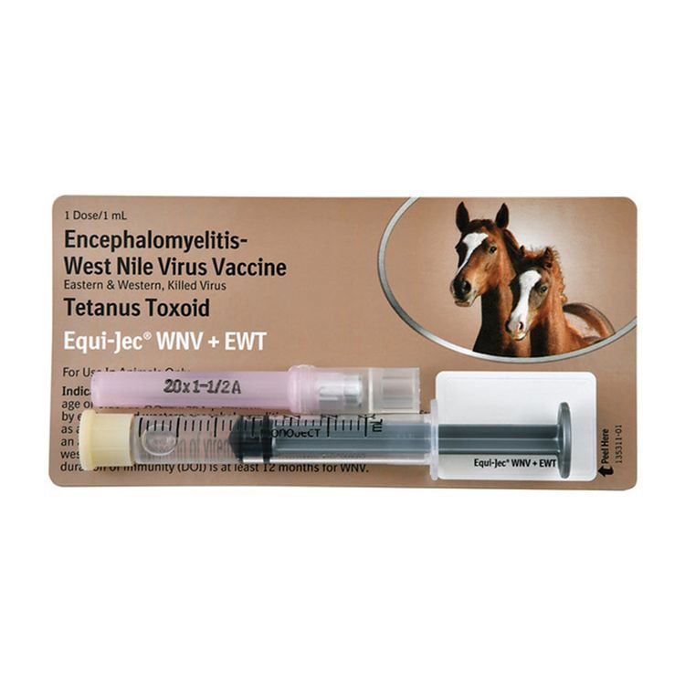 Equi Jec WNV + EWT, 4 way vaccine, single dose syringe